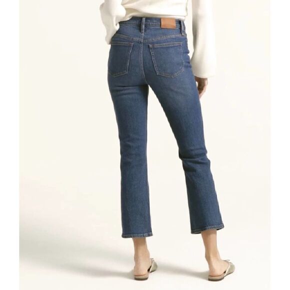 J.Crew 10" Demi-Boot Crop Jean In Stone Street Wash Size 30 - Picture 2 of 13